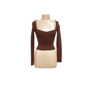 Abercrombie & Fitch Brown Viscose Blouse - Women's Size S - Picture 1 of 4