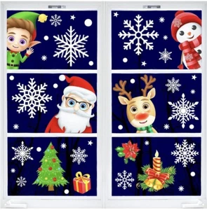 Christmas Decorations Window Clings 400 Piece Xmas Decals Stickers for Glass New - Picture 1 of 6