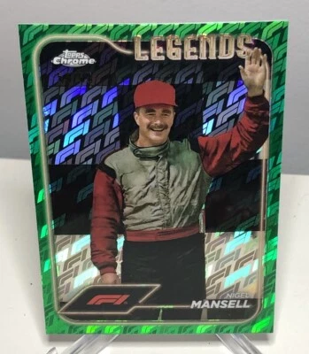 2024 Topps Chrome Nigel Mansell LEGENDS Green Logo Refractor/99 No. 194 - Image 1 of 2