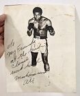 Muhammad Ali Vintage Rare Signed With Inscription Bw Photo Laminated 8X10