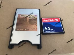 SANDISK 64MB Compact Flash +ATA PC card PCMCIA Adapter JANOME Machines - Picture 1 of 2