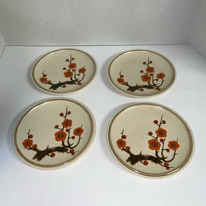 4 Vintage Mikasa Plum Blossom Salad/Dessert Plates DD 801 Excellent Condition - Picture 1 of 5