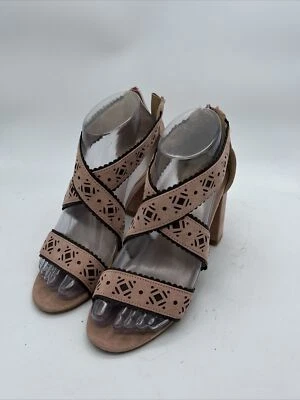 Sandalia CL by Chinese Laundry Rosa Correa Cruzada Gamuza Tacón Grueso Cremallera Trasera Talla 6 Foto 1 de 4