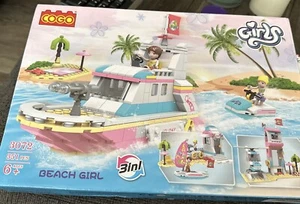 3 In 1 Cruise Ship Building Toy 351 Pcs. Beach Girl Adventure - Picture 1 of 2