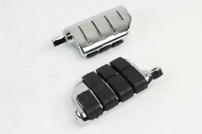 Chrome Double Wide Lions Paw Footpeg Set for Harley Davidson by V-Twin - Image 1 of 2