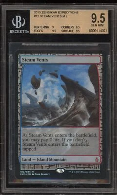 Magic the Gathering MTG Steam Vents Zendikar Expeditions Foil #12 BGS 9.5 - Image 1 of 2