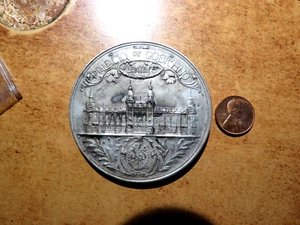 1908 Argentinien Santa fe Palast der Gouverneure große versilberte Medaille F1 - Bild 1 von 2