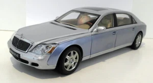 Autoart 1/18 Scale Diecast 76163 - Maybach 62 LWB Nayarit Silver / Azur Blue - Picture 1 of 7