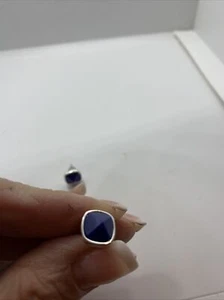 NUEVO SIN ETIQUETAS ABS Allen Schwartz Azul Pendientes .5" V53 - Imagen 1 de 6
