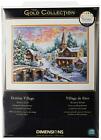 Dimensions Gold Collection Counted Cross Stitch Kit Holiday Village Christmas...