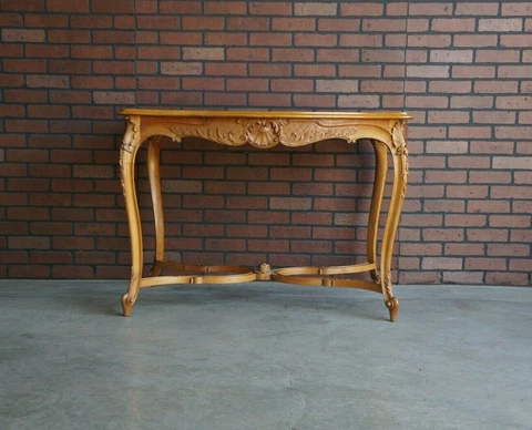 Antique French Table ~ Louis XV Carved Console Table ~ Entry Hall Table Cover
