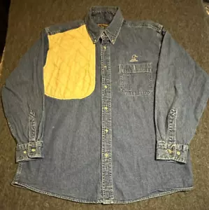 Camisa De Colección Talla XL Denim Abotonada Patos Ilimitada Manga Larga 100% Algodón D20 - Imagen 1 de 6