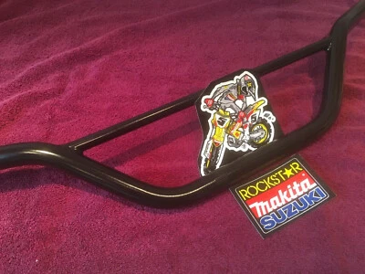 Manillar SUZUKI RM100 RM125 RM250 RM370 nuevo negro HECHO EN EE. UU. VMX Foto 1 de 4