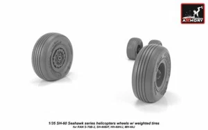 SH-60 Seahawk wheels with weighted tires (Resin upgrade set) 1/35 Armory 35302 - Picture 1 of 4