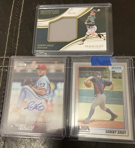 SONNY GRAY 1ST BOWMAN CHROME ROOKIE IMMACULATE JERSEY PATCH /49 TSC AUTO LOT - Picture 1 of 7