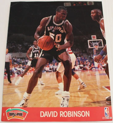 Foto de colección 1990 David Robinson baloncesto San Antonio Spurs NBA Hoops 8x10 B2 Foto 1 de 2