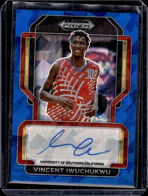 2022 Panini Prizm Draft Picks #FS-VIW Vincent Iwuchukwu Sigs Blue Ice #/75 - Image 1 of 2
