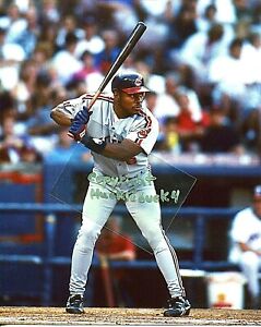 ALBERT BELLE in action Cleveland Indians (c) Photo #1 All Star
