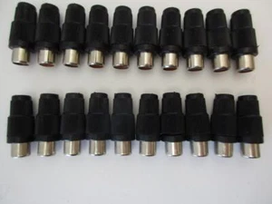 20 psc RCA Femmina NERO Phono Jack F Connettore Audio Cavo In Linea 250-610 Steren - Foto 1 di 1