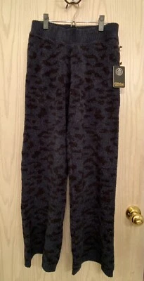 NWT PJ Salvage Women Size Small Navy Leopard Sweater Pajama Lounge Pants - Image 1 of 4