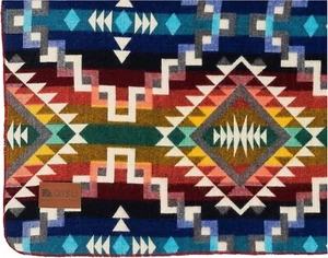 QISU Wool Blanket Throw 94x78 Handmade Ecuador Ultra Soft Hypoallergenic Blue - Picture 1 of 65