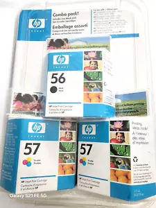 HP Combo Pack 1- 56 Black, 2-57 Tri-Color Ink Cartridges - Exp 2006 - Picture 1 of 3