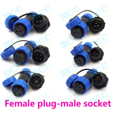 SP13 2-9 pin Panel Mount Reverse Gender IP68 Plug & Socket Circular Connector - Image 1 of 4