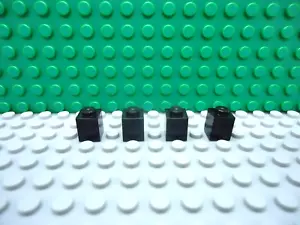 Lego 4 Black 1x1 Brick Block NEW - Picture 1 of 1
