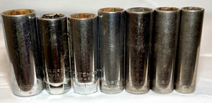 Craftsman 1/2" Drive Deep Socket 6-Pack SAE & Metric w/ Spark Plug Used HubesHub - Picture 1 of 6