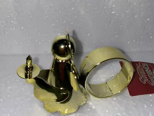 Angelo Candela Portatile Tono Oro Metallo Snuffer Religiosa Natale 1996 NUOVO - Foto 1 di 12