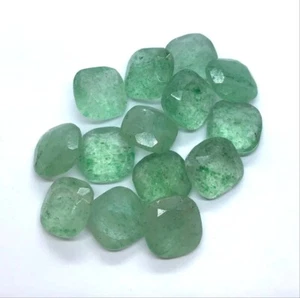 Cojín corte facetado natural verde fresa cuarzo 5 mm a 15 mm piedras preciosas sueltas - Imagen 1 de 8