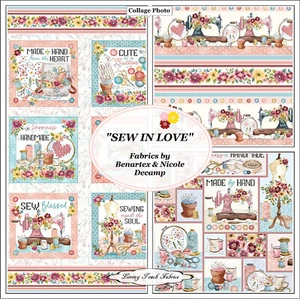 BENARTEX, NICOLE DECAMP, "SEW IN LOVE", NOTIONS, SEWING MACHINE, FABRICS - Picture 1 of 4
