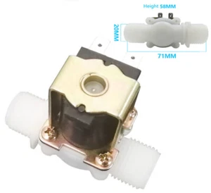 G1/2"(20mm) Polypropylen Electric Solenoid Valve Water Normally Open DC12V - Picture 1 of 11