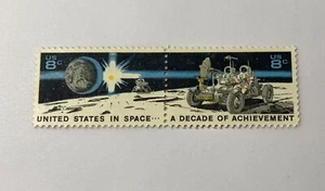 Rare 1971 Decade of Space Achievements 8 Cents 2 Stamps Mint Never Hinge OG. - Picture 1 of 16