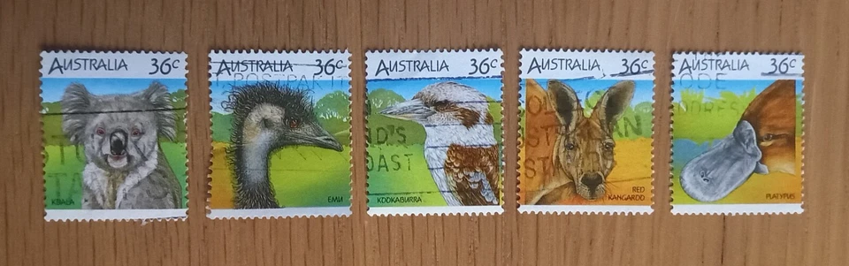 Complete Australia used stamp set: 1986 Australian Animals - Image 1 of 1