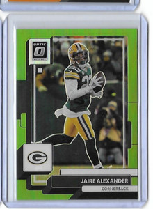 2022 DONRUSS OPTIC LIME GREEN PRIZM PACKERS JAIRE ALEXANDER /35
