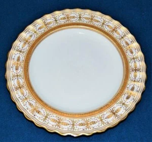 Atq TIFFANY & Co COPELAND England Gold Embellished Border 10" Dinner Plate #5731 - Picture 1 of 4