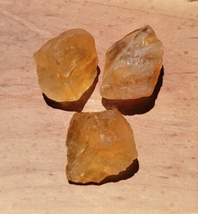 CITRINE, brute 100% naturelle couleur miel, lot de 3 = 25 g. minéraux Brésil - Imagen 1 de 5