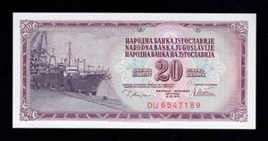 F.C. YUGOSLAVIA , 20 DINARES 1978 , S/C (UNC) , P.88a . - Imagen 1 de 2