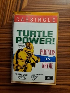 Turtle Power Partners In Kryme Cassette Single Teenage Mutant Ninja Yellow 1990 - Picture 1 of 6