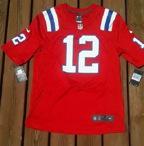 Nike New England Patriots #12 Tom Brady NFL Team Game Jersey Medium NWT On Field Cover