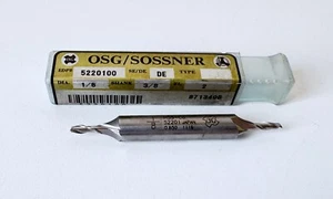 OSG 1/8" X 3/8" LOC X 3-1/16 OAL Cobalt HSS-Co 2 Flute Square Double End Mill RH - Picture 1 of 7