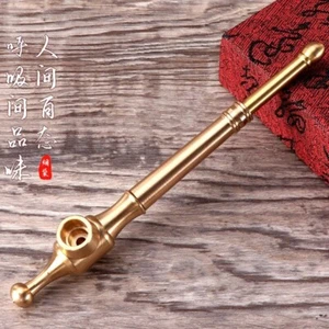 1pcs New Brass Smoking Pipe Cigarette Holder Metal Tobacco Pipe Gift Pipes - Picture 1 of 6
