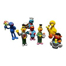 Vintage Sesame Street Figures Lot of 7 Applause Toy Cake Topper PVC Bert Grover