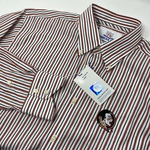 Thomas Dean Florida State Seminoles Men's Medium M Long Sleeve Striped Shirt - Imagen 1 de 7
