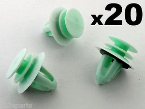 20x SKODA TÜRVERKLEIDUNG Clips- grün innen Rand clips-befestigungen - Picture 1 of 2
