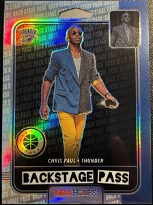 Tarjeta OKC 2019-20 Panini Hoops Premium Stock HOLO Backstage Pass Chris Paul #2! - Imagen 1 de 2
