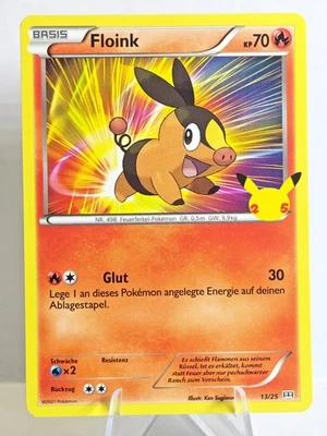 Floink (Tepig) 13/25 McDonald's Collection 25th Anniversary DE Non Holo NM - Bild 1 von 2
