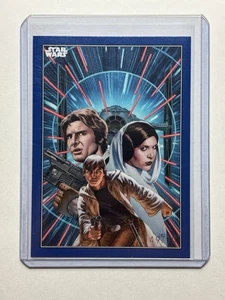 2023 Topps Star Wars Flagship LEIA HAN LUKE Comic Cover Art Blue /50 #CC-22 - Picture 1 of 3
