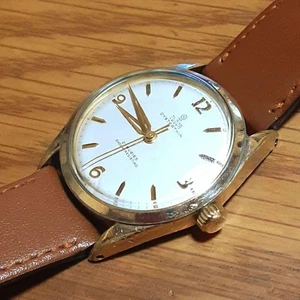 TUDOR Small Rose Oyster 7960 Gold Index Hand Winding Men's Watch Vintage Used - Picture 1 of 5
